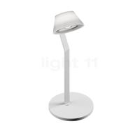 Occhio Lei Tavolo Iris Lampada da tavolo LED, copertura bianco opaco/corpo bianco opaco/piede bianco opaco - 2.700 K
