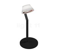Occhio Lei Tavolo Iris Lampada da tavolo LED, copertura oro rosa/corpo nero opaco/piede nero opaco - 2.700 K