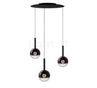 Occhio Luna Sospeso Cloud 3 Fix 270 Lampada a sospensione LED, testa phantom/rosone nero opaco - ø16 cm/ø16 cm/ø16 cm