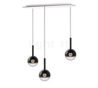 Occhio Luna Sospeso Cloud 3 L Fix 170 Lampada a sospensione LED, testa dark chrome/rosone bianco opaco - ø16 cm/ø16 cm/ø16 cm