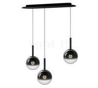 Occhio Luna Sospeso Cloud 3 L Fix 170 Lampada a sospensione LED, testa dark chrome/rosone nero opaco - ø20 cm/ø20 cm/ø20 cm