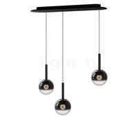 Occhio Luna Sospeso Cloud 3 L Fix 170 Lampada a sospensione LED, testa dark chrome/rosone nero opaco - ø16 cm/ø16 cm/ø16 cm