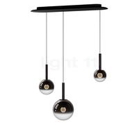 Occhio Luna Sospeso Cloud 3 L Fix 170 Lampada a sospensione LED, testa phantom/rosone nero opaco - ø12,5 cm/ø16 cm/ø20 cm