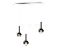 Occhio Luna Sospeso Cloud 3 L Fix 270 Lampada a sospensione LED, testa dark chrome/rosone bianco opaco - ø12,5 cm/ø12,5 cm/ø12,5 cm