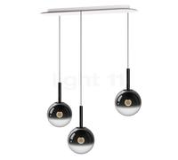 Occhio Luna Sospeso Cloud 3 L Fix 270 Lampada a sospensione LED, testa dark chrome/rosone bianco opaco - ø20 cm/ø20 cm/ø20 cm