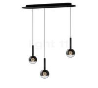 Occhio Luna Sospeso Cloud 3 L Fix 270 Lampada a sospensione LED, testa dark chrome/rosone nero opaco - ø12,5 cm/ø12,5 cm/ø12,5 cm