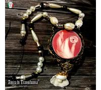 occhio magico gioiello conchiglia collana perle pendaglio amuleto talismano oro