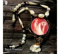 occhio magico gioiello conchiglia collana perle pendaglio amuleto talismano oro