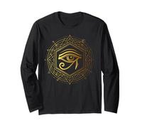 Occhio Mistico di Horus Geometrico Antico Egitto Maglia a Manica