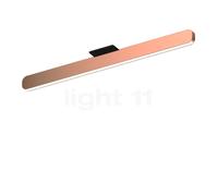 Occhio Mito Alto 70 Up Wide Lampada da soffitto LED, testa oro rosa/copertura nero opaco - Occhio Air