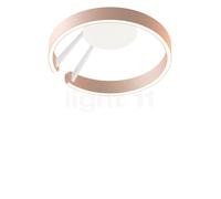 Occhio Mito Aura 40 Lusso Narrow Lampada da soffitto/parete LED, testa dorato opaco/corpo bianco opaco/copertura pelle bianco - 2.700-4.000 K