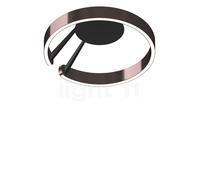 Occhio Mito Aura 40 Wide Lampada da soffitto/parete LED, testa phantom/corpo nero opaco - 2.700-4.000 K - Occhio Air