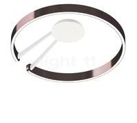 Occhio Mito Aura 60 Lusso Wide Lampada da soffitto/parete LED, testa phantom/corpo bianco opaco/copertura pelle bianco - 2.700-4.000 K - Occhio Air