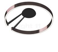 Occhio Mito Aura 60 Wide Lampada da soffitto/parete LED, testa phantom/corpo nero opaco - 2.700-4.000 K - Occhio Air