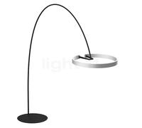 Occhio Mito Largo Lampada ad arco LED, testa argento opaco/piede nero opaco - 2.700-4.000 K