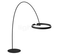 Occhio Mito Largo Lampada ad arco LED, testa nera opaca/piede nero opaco - 2.700-4.000 K