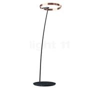 Occhio Mito Raggio Lusso Lampada ad arco LED, testa oro rosa/corpo pelle grigio/piede marmo nero - 2.700-4.000 K
