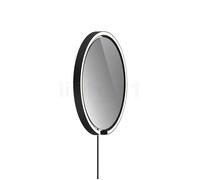 Occhio Mito Sfera Corda 40 Specchio illuminato LED - grigio colorato, testa nera opaca/cavo nero - tipo di spina C