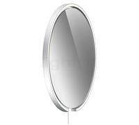 Occhio Mito Sfera Corda 60 Specchio illuminato LED - grigio colorato, testa argento opaco/cavo bianco/tipo di spina F