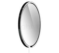 Occhio Mito Sfera Corda 60 Specchio illuminato LED, testa black phantom/cavo bianco/tipo di spina F