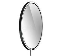 Occhio Mito Sfera Corda 60 Specchio illuminato LED, testa black phantom/cavo grigio scuro/tipo di spina F - Occhio Air