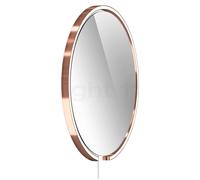 Occhio Mito Sfera Corda 60 Specchio illuminato LED, testa oro rosa/cavo bianco/tipo di spina F - Occhio Air