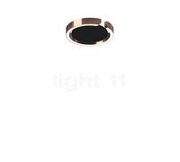 Occhio Mito Soffitto 20 Up Lusso Narrow Lampada da soffitto/parete LED, testa oro rosa/copertura pelle nero - 2.700-4.000 K