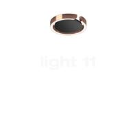 Occhio Mito Soffitto 20 Up Narrow Lampada da soffitto/parete LED, testa oro rosa/copertura nero opaco - 2.700-4.000 K - Occhio Air