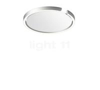 Occhio Mito Soffitto 40 Flat Wide Lampada da incasso a soffitto/parete LED, testa argento opaco/copertura bianco opaco - B-stock - come nuovo e testato - nessun segno visibile di utilizzo