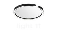 Occhio Mito Soffitto 40 Flat Wide Lampada da incasso a soffitto/parete LED, testa nero opaco/copertura bianco opaco - DALI