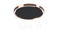 Occhio Mito Soffitto 40 Up Lusso Wide Lampada da soffitto/parete LED, testa oro rosa/copertura pelle grigio - 2.700-4.000 K - DALI