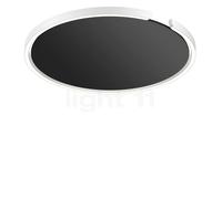 Occhio Mito Soffitto 60 Flat Wide Lampada da incasso a soffitto/parete LED, testa bianco opaco/copertura nero opaco
