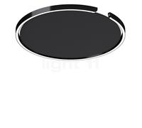 Occhio Mito Soffitto 60 Up Lusso Wide Lampada da soffitto/parete LED, testa black phantom/copertura pelle grigio - 2.700-4.000 K - Occhio Air