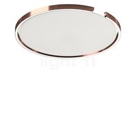 Occhio Mito Soffitto 60 Up Lusso Wide Lampada da soffitto/parete LED, testa oro rosa/copertura pelle bianco - 2.700-4.000 K