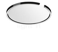 Occhio Mito Soffitto 60 Up Wide Lampada da soffitto/parete LED, testa black phantom/copertura bianco opaco - Occhio Air