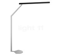 Occhio Mito Terra 3D Lampada da terra LED, testa nera opaca/corpo argento opaco