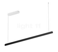 Occhio Mito Volo 140 Fix Up Room Lampada a sospensione LED, testa nera opaca/rosone bianco opaco - 2.700-4.000 K