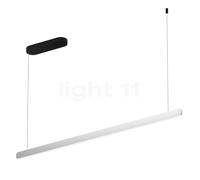 Occhio Mito Volo 140 Fix Up Table Lampada a sospensione LED, testa argento opaco/rosone nero opaco - 2.700-4.000 K