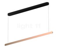 Occhio Mito Volo 140 Var Up Room Lampada a sospensione LED, testa oro rosa/rosone nero opaco - 2.700-4.000 K