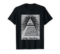 Occhio onniveggente Piramide Simbolo occulto Illuminati arte Maglietta