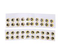 Occhio per esca da pesca, 100 pezzi 6mm Occhi da pesca 3D ovali realistici artificiali adesivi per occhi con esca per pesca finta Accessori per la pesca per realizzare esche da (Gold)