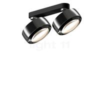 Occhio Più Alto Doppio Volt S60 Faretto 2 fuochi, testa cromo lucido/rosone nero opaco/copertura nero - 2.700 K