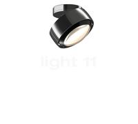 Occhio Più Alto Volt C80 Lampada da soffitto LED, testa cromo lucido/rosone cromo lucido/copertura nero - 2.700 K