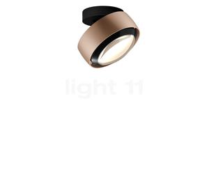 Occhio Più Alto Volt C80 Lampada da soffitto LED, testa dorato opaco/rosone nero opaco/copertura nero - 2.700 K