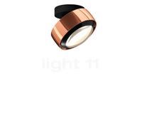 Occhio Più Alto Volt S80 Lampada da soffitto LED, testa oro rosa/rosone nero opaco/copertura nero - 2.700 K