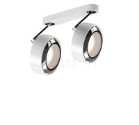 Occhio Più R Alto 3d Doppio Volt C100 Faretto LED 2 fuochi, testa bianco lucido/rosone bianco opaco/copertura cromo lucido - 3.000 K