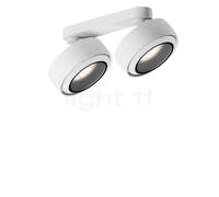 Occhio Più R Alto Doppio Volt C80 Faretto LED 2 fuochi, testa bianco opaco/rosone bianco opaco/copertura bianco opaco - 3.000 K