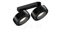Occhio Più R Alto Doppio Volt C80 Faretto LED 2 fuochi, testa black phantom/rosone nero opaco/copertura nero opaco - 3.000 K