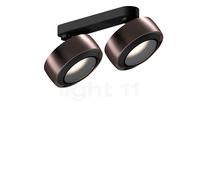 Occhio Più R Alto Doppio Volt S30 Faretto LED 2 fuochi, testa phantom/rosone nero opaco/copertura nero opaco - 2.700 K