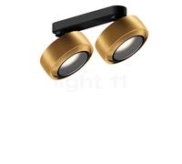Occhio Più R Alto Doppio Volt S60 Faretto LED 2 fuochi, testa bronzo/rosone nero opaco/copertura bronzo - 2.700 K